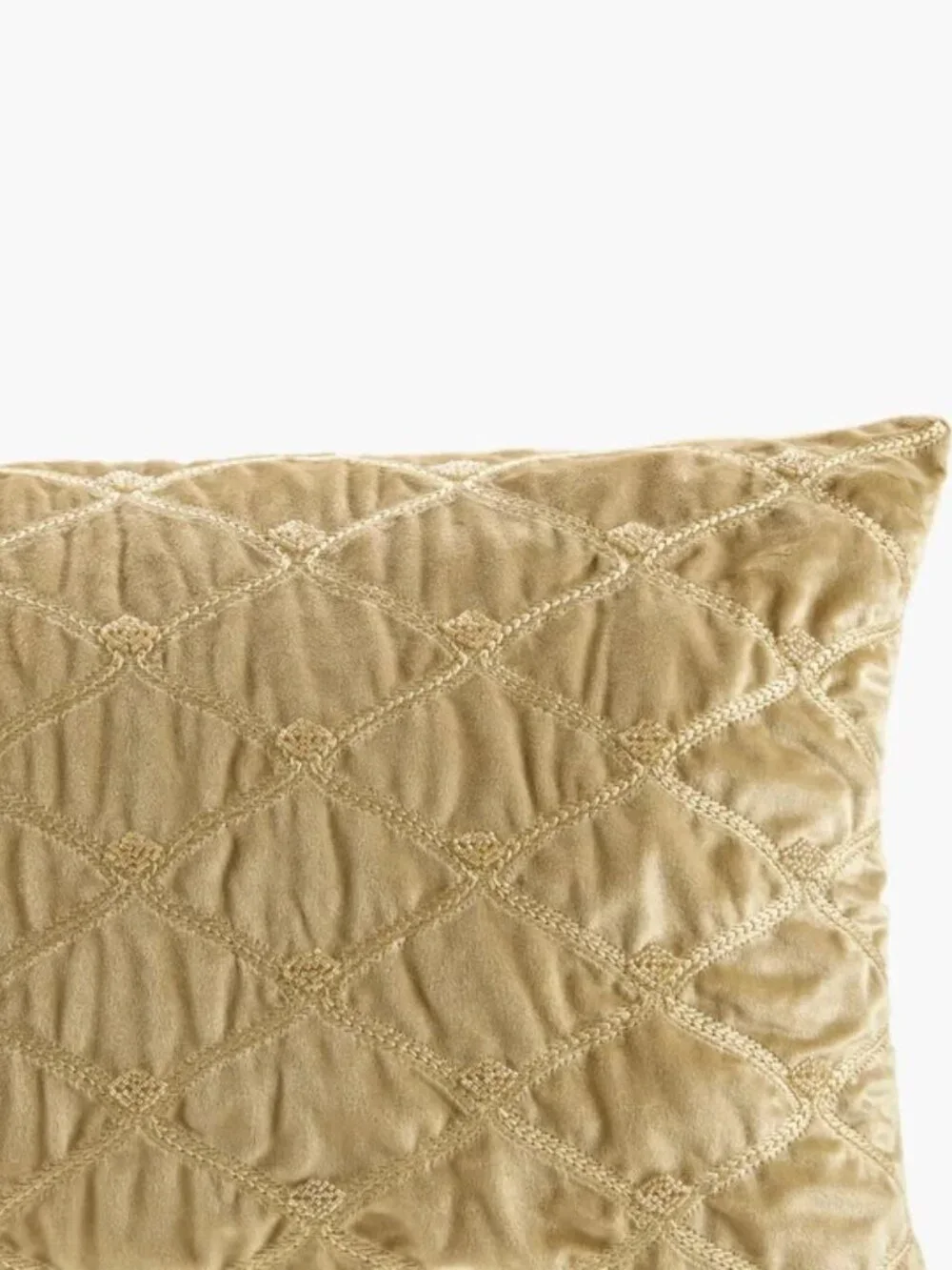 Croscill Aumont Luxury Decor Pillow • 22x15 Oblong Velvet Hand Beaded Accent